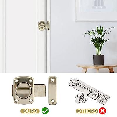 Szliyands Rotate Bolt Latches Hardware,Rotate Barn Door Lock,  Rust-Resistant Metal Gate Latch with Screws, Easy to Install Safety Door  Slide Lock for Inside Door, Wooden Doo (4Pack Large) - Yahoo Shopping