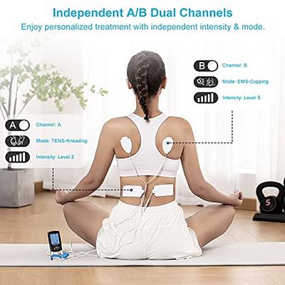 CESLIFF Dual Channel TENS EMS Unit 36 Modes Muscle Stimulator, Recharg –  Cesliff