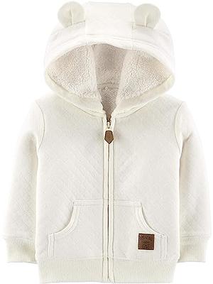 Simple Joys by Carter's Baby Hooded Sweater Jacket with Sherpa Lining,  Oatmeal, 12 Months - Yahoo Shopping