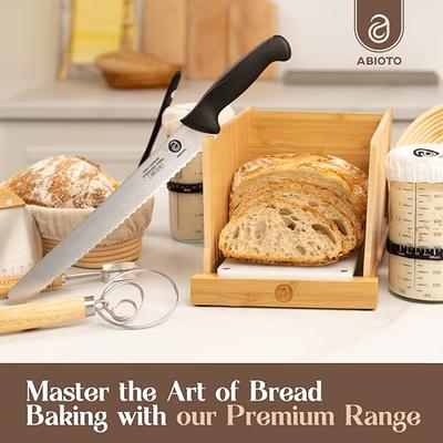 Bamboo Bread Slicer, Adjustable Bread Slicer Guide with 3 Thickness Size,  Foldable Compact Chopping Cutting Board, Great for Homemade Bread, Cakes