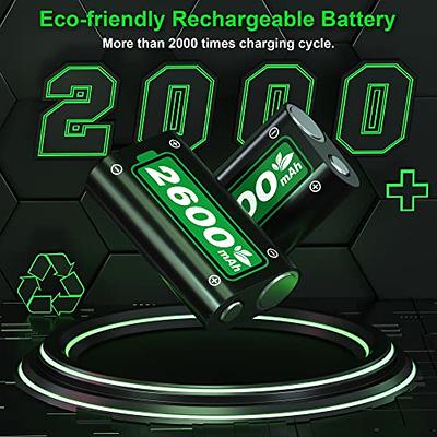 Fast Charge Xbox Controller Battery Pack, 2600mAh x2 Rechargeable Battery  Pack with Charger for Xbox One/Xbox Series X/Xbox Series S/Xbox One  X|S/Xbox