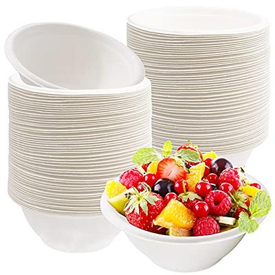 Kaderron 35 oz 50 Pack Compostable Large Paper Bowls with Lids, 100%  Biodegradable Disposable Bowls Bulk Leakproof and Microwave Safe for  Hot/Cold Use