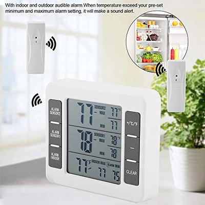 Wireless Digital Refrigerator Thermometer Audible Alarm Indoor