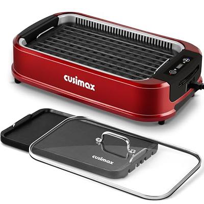  Secura Smokeless Indoor Grill 1800-Watt Electric Griddle with  Reversible 2 in 1 Grill and Griddle Plates Plate, Glass Lid, Extra Large  Drip Tray (Dishwasher Safe): Home & Kitchen