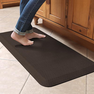 COSY HOMEER 24x35 Inch/24X60 Inch Kitchen Rug Mats Made of 100%  Polypropylene Strip TPR Backing 2 Pieces Soft Kitchen Mat Specialized in  Anti Slippery