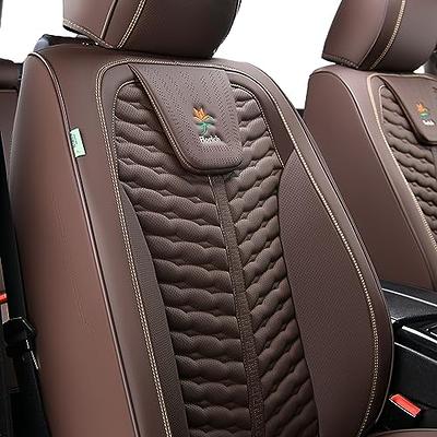 Universal PU Leather Car Seat Cover Front Seat Chair Cushion Protector - Full Car Seat Covers in Brown