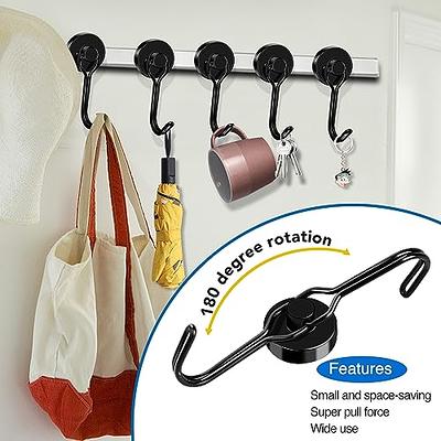 LOVIMAG Magnetic Hooks, Strong Magnetic Hooks Cruise Black Swivel