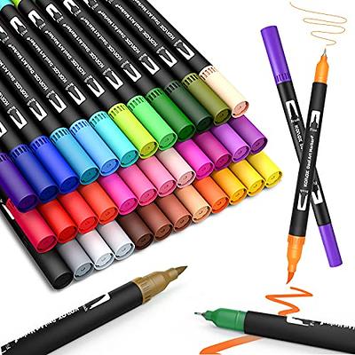 Eglyenlky 72 Dual Tip Brush Pens Art Markers Set, Colored Markers