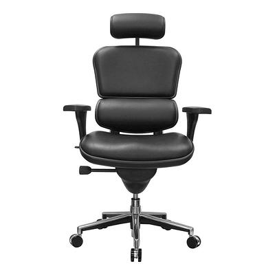 Sabina Leather Desk Chair, Black