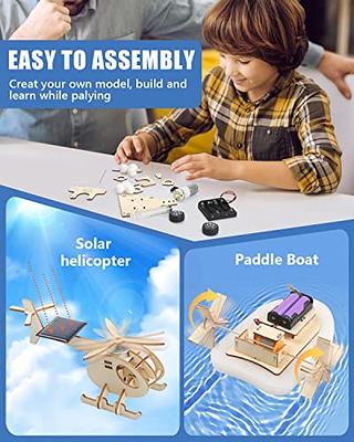 5 in 1 STEM Model Car Kits, STEM Projects for Kids, Boys Toys Age 8-12, 3D  Wooden Puzzles, Crafts Educational Science Building Kit, Christmas Birthday