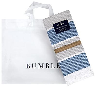 Bumble White Gray Premium Cotton Kitchen Hand Towels Size 16 x 28 Pack Of  6