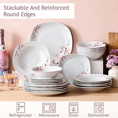 Panbado 10-Piece Pink Porcelain Dinnerware Set Plates and Saucers and  Chopsticks Service (Set for 2) JS-SUSHI-002 - The Home Depot