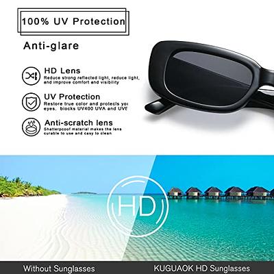KUGUAOK 3 PACK Retro Rectangle Sunglasses Women and Men Vintage Small  Square Sun Glasses UV Protection - Yahoo Shopping
