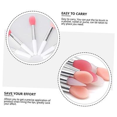 FOMIYES Lip Gloss Clear 6pcs Makeup Lip Brushes Silicone Lipstick