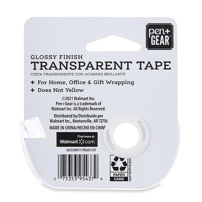 Pen+Gear Transparent Stationery Tape, .75 x 36 yd, Glossy Finish - Yahoo  Shopping