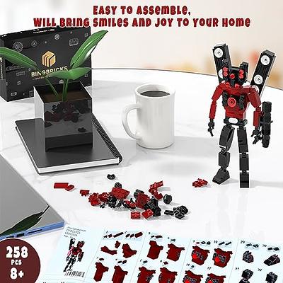 Skibidi Toilet Man Toy Building Set, Titan Speaker/Monitor Man/TV  Man/Photographer Building Block Action Figure, Fan Collectible Game Model  Toy, Gift