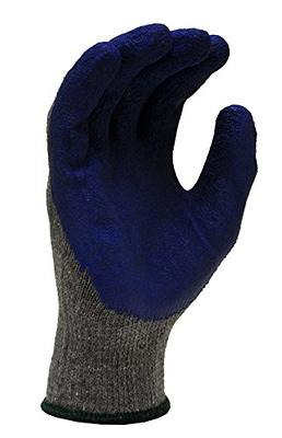 G & F Products - 3100M-10 120 Pairs Medium Rubber Latex Double Coated Work  Gloves for Construction, gardening gloves, heavy duty Cotton Blend Blue