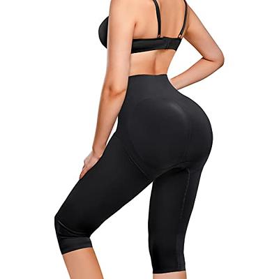 JOSERGO Shapewear Shorts for Women Tummy Control Capri Hi-waist Seamless Butt  Lifting Shapewear Thigh Slimmer Body Shaper Black - Yahoo Shopping