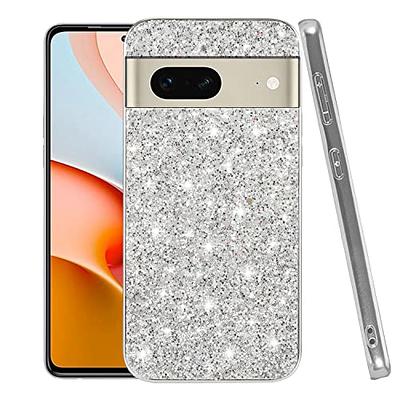 JJGoo Compatible with iPhone 13 Case, Clear Glitter Soft TPU Shockproof  Protective Bumper Cover, Sparkle Bling Sparkly Cute Slim Women Girls Phone