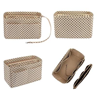 Doxo Felt Organizer Insert Handbag&Tote Purse Organizer Insert Large with  Zipper Bag Fits for Speedy and Neverfull MM Beige Bag