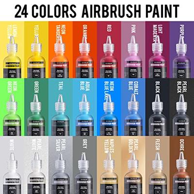 Gaahleri Airbrush Paint Set, 24 Colors Airbrush Painting Colors,  Water-based Acrylic Airbrush Colors, Opaque & Metallic Color & Pearl Color  &, Painting Kits for Artists, Beginners Students - Yahoo Shopping
