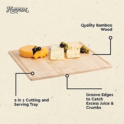 Wood Cutting Board Set with Handle for Kitchen Large and Small Long 2 Packs  Acacia Wooden Kitchen Cutting Boards for Meat, Cheese, Bread,Vegetables