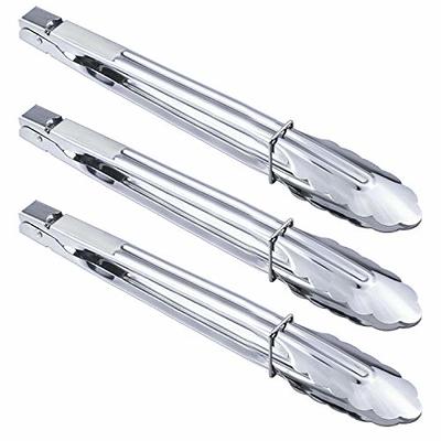 Kitchen Tongs with Silicone Tips - ForTomorrow Set of 5, 7 9 Inch Premium  Silicone Tipped Tongs for Cooking Heat Resistant, Serving Food, BBQ