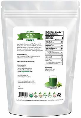 Organic Alfalfa Juice Powder - Amazing Green Grass Superfood - Mix