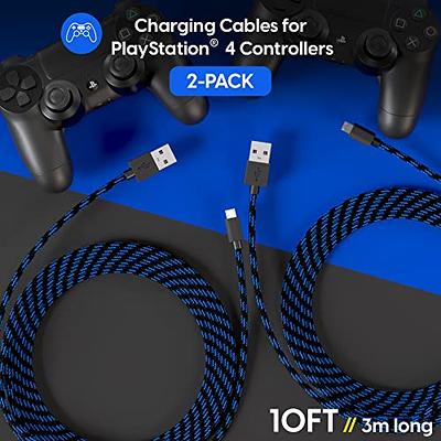 PS4 Controller Wire, 2-Pack 15Ft PS4 Micro USB Cable Xbox Controller  Charging Cable for Playstation 4 Dualshock 4 PS4 Slim/Pro, Xbox One S/X,  Android