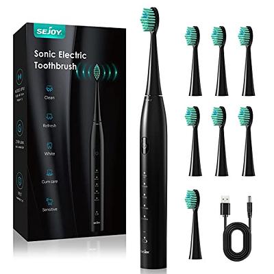  Clearance Electric Toothbrush for Adults with 8 Brush Heads &  Travel Box & Toothbrush Holder 6 Cleaning Modes IPX7 Waterproof Electric  Toothbrush 8 Hours Charging for 60 Days Using Soft Bristles 