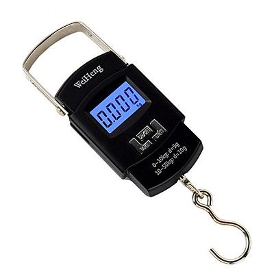 NUTRI FIT Luggage Weight Scale Fish Weighing Scales Digital Handheld  Suitcase Weigher with Hook, 165lb/75kg with Measuring Tape for Travel,  Fishing