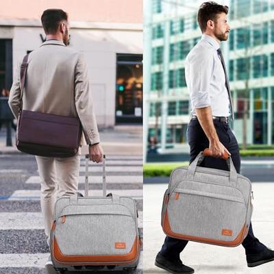 Rolling Laptop Bag, Matein 17 inch Wheeled Briefcase for Men Women, Waterproof