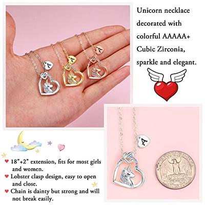 Hidepoo Girls' Jewelry Unicorn Necklace for Girls - Unicorns Gifts for Girls  Heart Pendant F Initial Unicorn Necklace Jewelry 5 Year Old Girl Birthday  Gifts Unicorns Gifts for Girls Age 6-8 - Yahoo Shopping