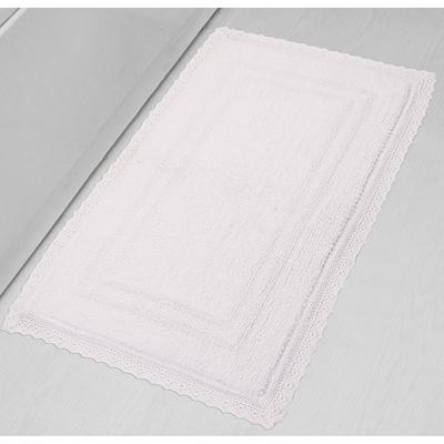 Fabstyles Basix Soft & Absorbent Reversible Cotton Bath Rug - 20 x 32 - Silver