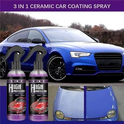  High Protection 3 in 1 Spray, 3 in 1 High Protection Quick Car Coating  Spray, 3 in 1 Ceramic Car Coating Spray, Nano Car Scratch Repair Spray, Quick  Coat Car Wax Polish Spray (2Pcs) : Automotive