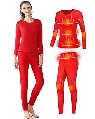 TRUNYAQI Women's Heated Thermal Underwear Set, USB Women's