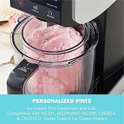  GOHOHOF Ice Cream Pint Containers for Ninja Creami Pints and  Lids - 4 Pack Extra Replacement Pints for Ninja Creami NC301, NC300,  CN301CO, CN305A NC301Series 7-in-1 Ice Cream Maker Colored Lids