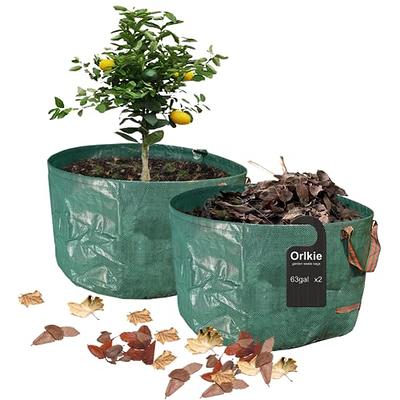 Pilntons 3 Pack 137 Gallons Reusable Yard Waste Bags with Double