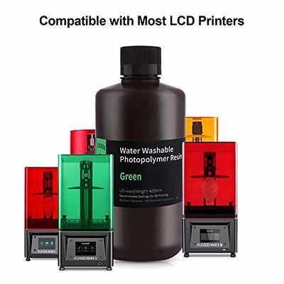 ELEGOO Water Washable 3D Printer Resin, Rapid LCD Resin 405nm UV