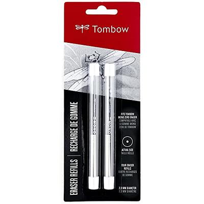 Tombow Mono Eraser Set Includes Zero Round Tip Eraser - White/ Eraser Refills (Pack of 2)