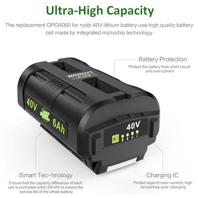 Ryobi 40V lithium Battery Replacement 6000mAh