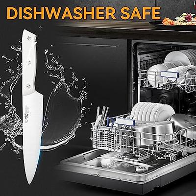 HUNTER.DUAL Knife Set, 15 Piece Kitchen Knife Set with Block Self  Sharpening, Dishwasher Safe, Anti-slip Handle, White - Yahoo Shopping