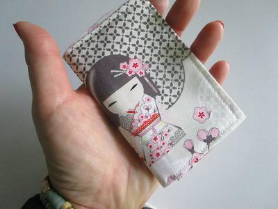 Asian Kimono Doll Wallet, Business Card Holder, Credit Women's Id