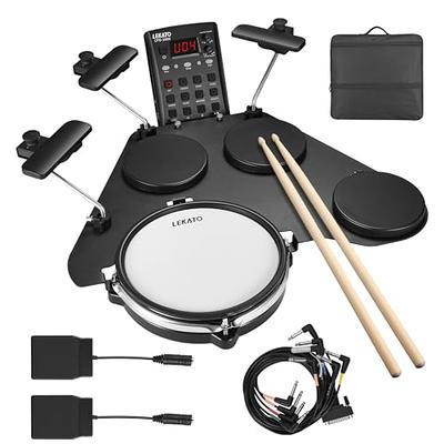 LEKATO Electronic Drum Set, Portable Electric Drum Set for