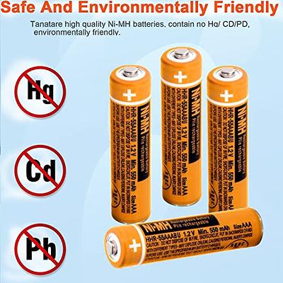 NI-MH AAA Rechargeable Battery 1.2V 550mah 4-Pack hhr-55aaabu AAA Batteries  for Panasonic Cordless Phones, Remote Controls, Electr 