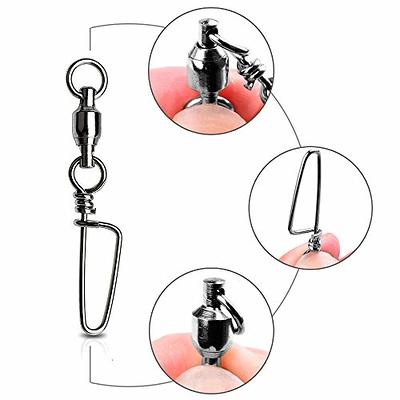 GERUITE Snap Fishing Swivels Ball Bearing Black Nickel Ball