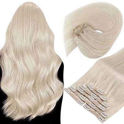 Platinum Blonde Clip in Hair Extensions