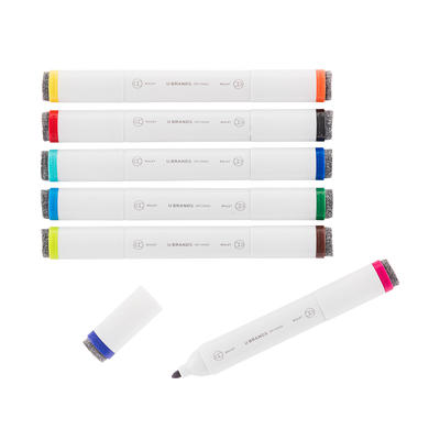 U Brands Liquid Glass Board Dry Erase Markers with Erasers