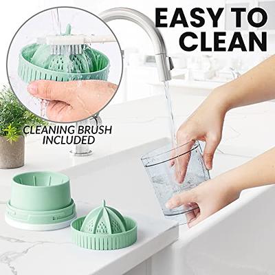 Medium White Liquid Dispenser Kitchen Cleaning Brush