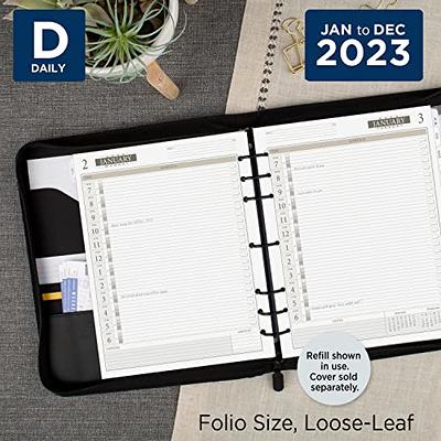 AT-A-GLANCE 2023 Daily Planner One Page Per Day Refill Loose-Leaf Desk Size  5 12 
